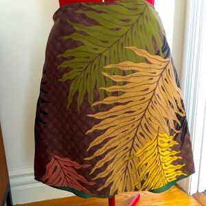 Hacker design side-zip A line skirt